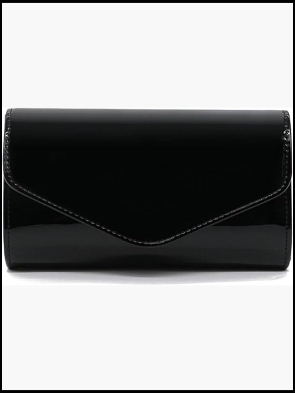 Patent Leather Envelope Clutch Shiny Shoulder Bag Candy Chain Evening Handbag